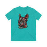 Frenchie Flowers Unisex Tri-Blend T-Shirt
