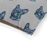 Frenchie Love Purple and Blue Pet Bed