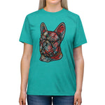 Frenchie Flowers Unisex Tri-Blend T-Shirt