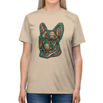 Frenchie Flowers #4 Unisex Tri-Blend T-Shirt