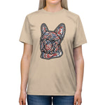 Frenchie Red White & Blue Unisex Tri-Blend T-Shirt