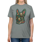 Frenchie Flowers #4 Unisex Tri-Blend T-Shirt
