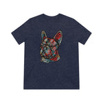 Frenchie Flowers Unisex Tri-Blend T-Shirt