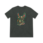 Frenchie Flowers #4 Unisex Tri-Blend T-Shirt