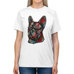 Frenchie Flowers Unisex Tri-Blend T-Shirt