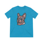 Frenchie Red White & Blue Unisex Tri-Blend T-Shirt
