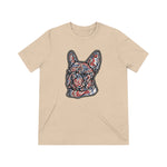 Frenchie Red White & Blue Unisex Tri-Blend T-Shirt
