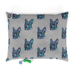 Frenchie Love Purple and Blue Pet Bed