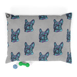 Frenchie Love Purple and Blue Pet Bed