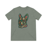 Frenchie Flowers #4 Unisex Tri-Blend T-Shirt