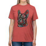 Frenchie Flowers Unisex Tri-Blend T-Shirt