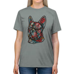Frenchie Flowers Unisex Tri-Blend T-Shirt