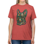 Frenchie Flowers #4 Unisex Tri-Blend T-Shirt