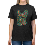 Frenchie Flowers #4 Unisex Tri-Blend T-Shirt