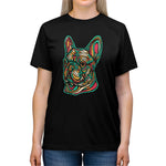 Frenchie Flowers #4 Unisex Tri-Blend T-Shirt