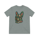Frenchie Flowers #4 Unisex Tri-Blend T-Shirt