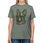 Frenchie Flowers #4 Unisex Tri-Blend T-Shirt