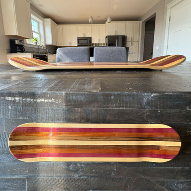 Handmade Skateboard Charcuterie Boards: Walnut, Maple, Sapele and Purple Heart #1