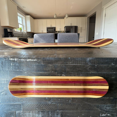 Handmade Skateboard Charcuterie Boards: Walnut, Maple, Sapele and Purple Heart #2