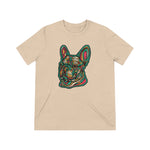 Frenchie Flowers #4 Unisex Tri-Blend T-Shirt