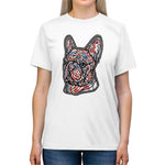 Frenchie Red White & Blue Unisex Tri-Blend T-Shirt