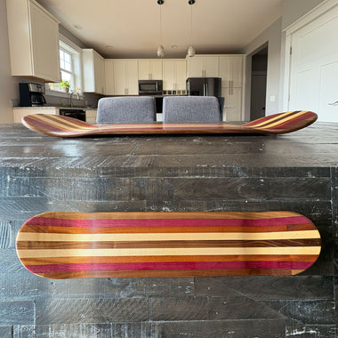Handmade Skateboard Charcuterie Boards: Walnut, Maple, Sapele and Purple Heart #3