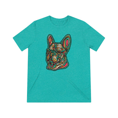 Frenchie Flowers #4 Unisex Tri-Blend T-Shirt