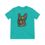 Frenchie Flowers #4 Unisex Tri-Blend T-Shirt