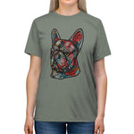 Frenchie Flowers Unisex Tri-Blend T-Shirt