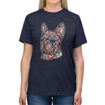Frenchie Red White & Blue Unisex Tri-Blend T-Shirt