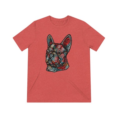 Frenchie Flowers Unisex Tri-Blend T-Shirt