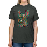Frenchie Flowers #4 Unisex Tri-Blend T-Shirt