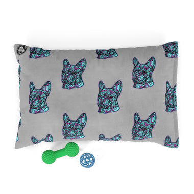 Frenchie Love Purple and Blue Pet Bed