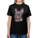 Frenchie Red White & Blue Unisex Tri-Blend T-Shirt
