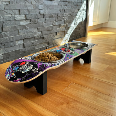 Villains In 3D Dog SkateBowls - Elevated Dog Bowl