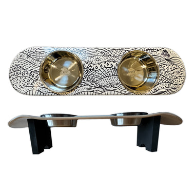 Doodlescape Dog SkateBowls - Elevated Dog Bowl