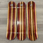 Handmade Skateboard Charcuterie Boards: Walnut, Maple, Sapele and Purple Heart #1