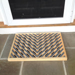 White Pine - Slate Gray Handmade Vermont Wooden Doormat