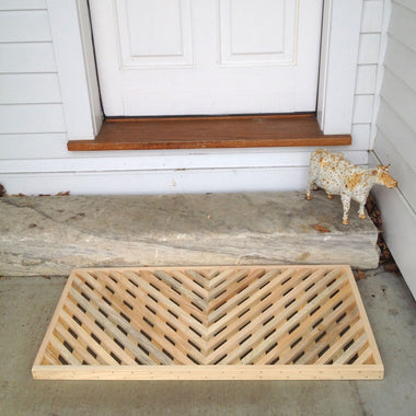White Pine - Natural Handmade Vermont Wooden Doormat