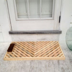 White Pine - Slate Gray Handmade Vermont Wooden Doormat
