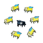 Funky Flies Durable PVC Slide Shoe Charm 9-Pack