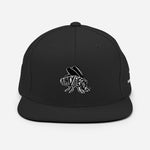 White Logo Flat Brim Snapback Hat
