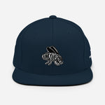 White Logo Flat Brim Snapback Hat