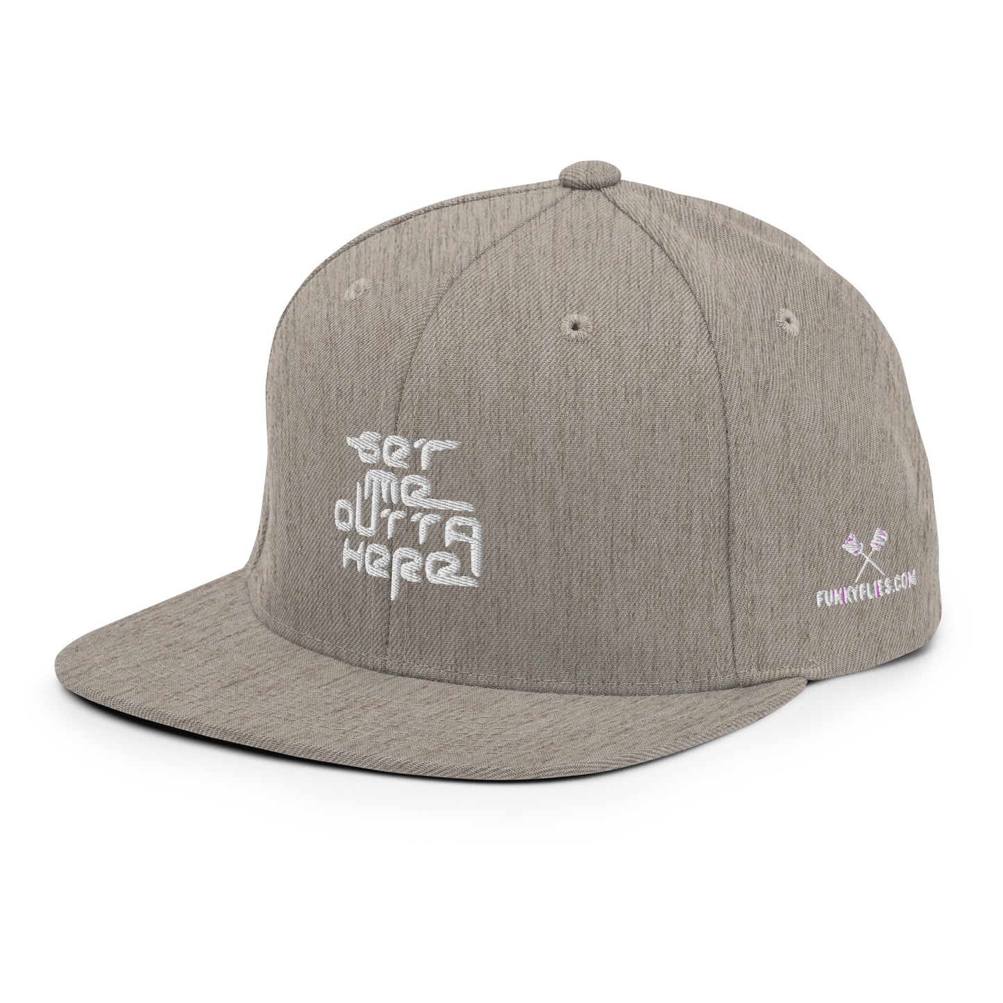 Get Me Outta Here Flat Brim Snapback Hat