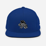 White Logo Flat Brim Snapback Hat