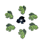 Funky Flies Durable PVC Slide Shoe Charm 9-Pack