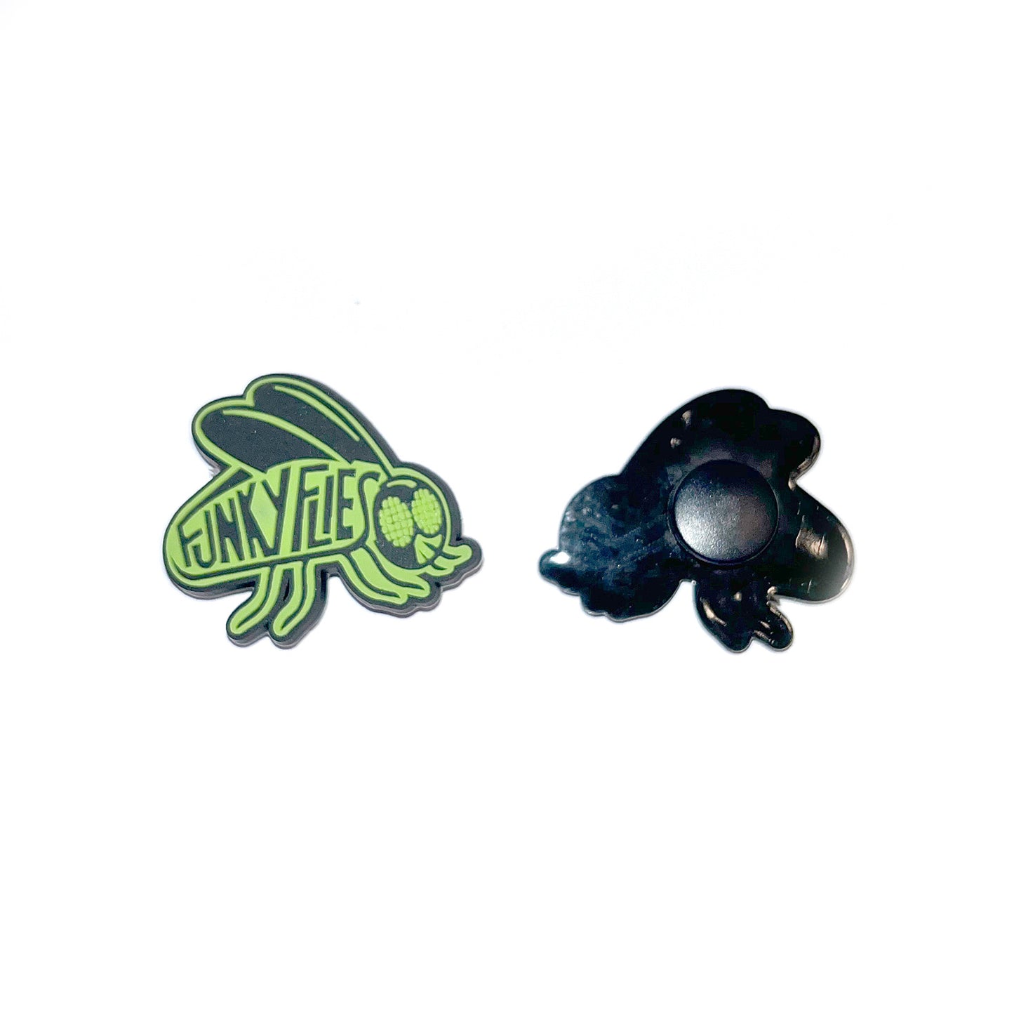 Funky Flies Logo Durable PVC Slide Shoe Charm