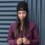 White logo Embroidered Beanie