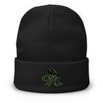 Green Logo Embroidered Beanie