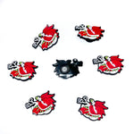 Funky Flies Durable PVC Slide Shoe Charm 9-Pack